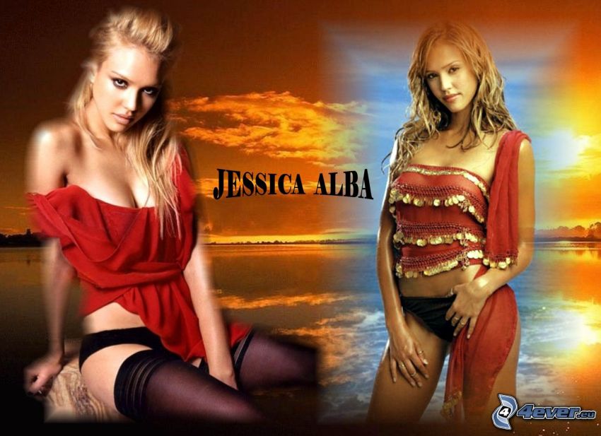Jessica Alba, sexy Blondine