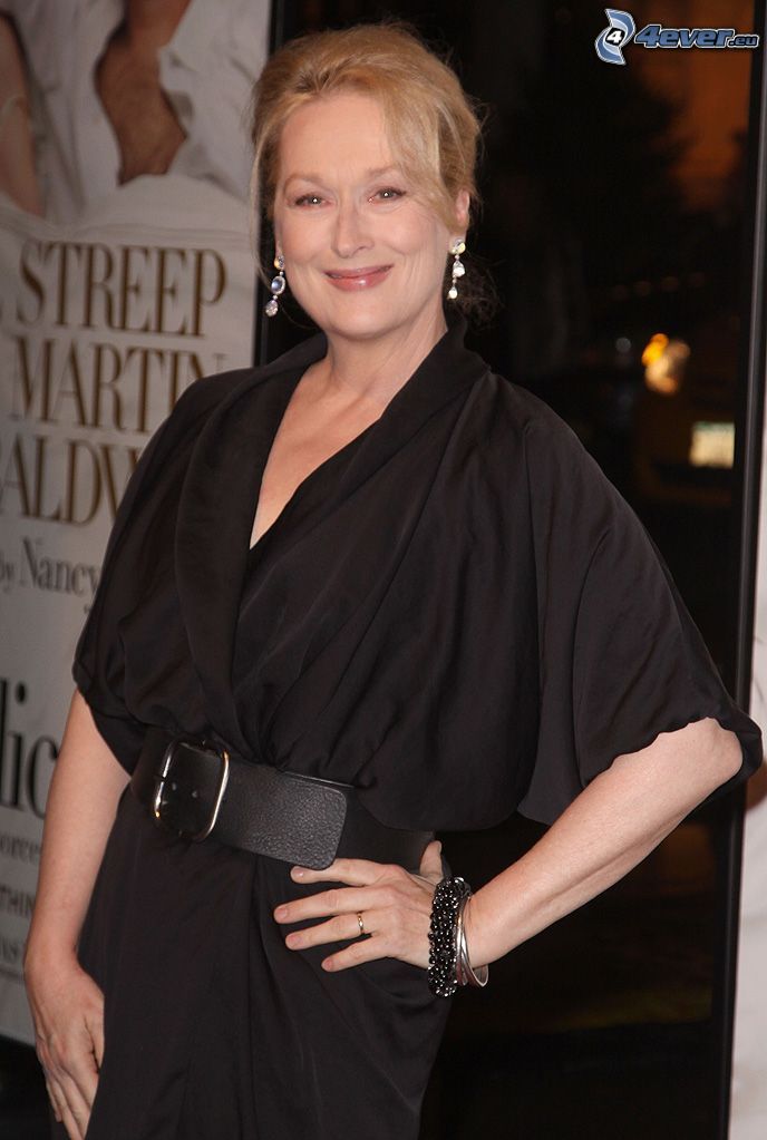 Meryl Streep, schwarzes Kleid