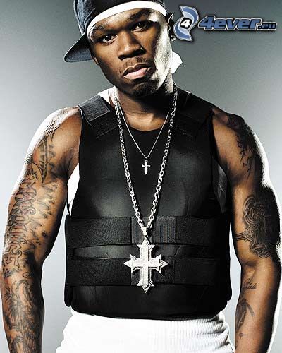 50 Cent, rapper, Kreuz