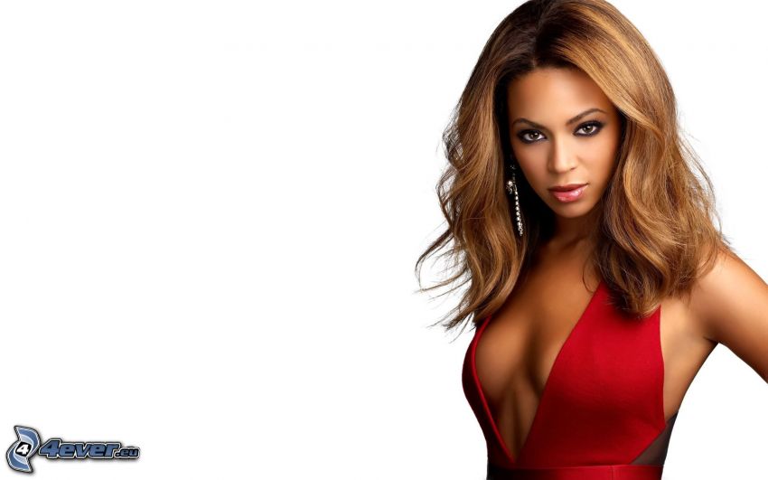 Beyoncé Knowles, rotes Kleid