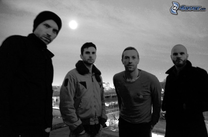 Coldplay, Schwarzweiß Foto