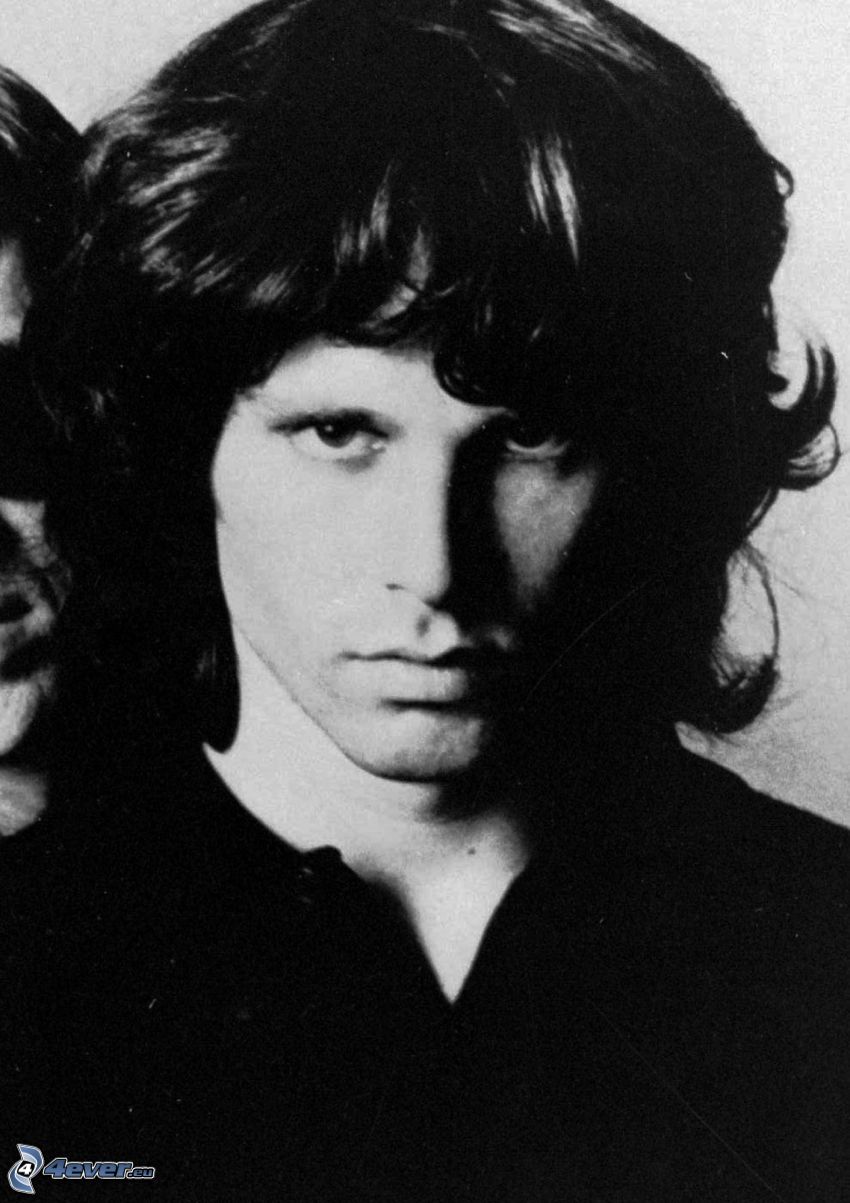 Jim Morrison, Schwarzweiß Foto