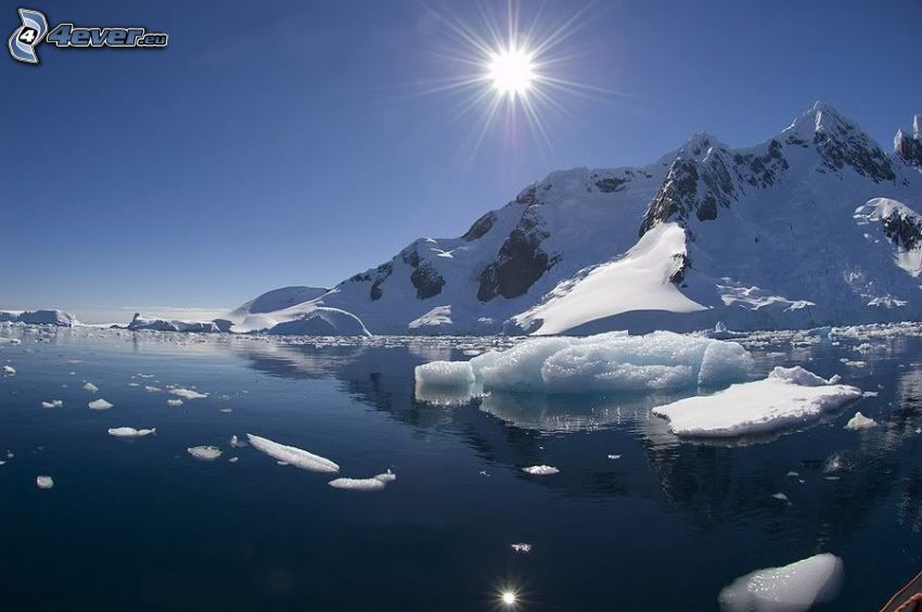 Gletscherlandschaft, Gletscher, Sonne