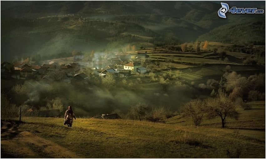 Landschaft, Dorf, Bulgarien