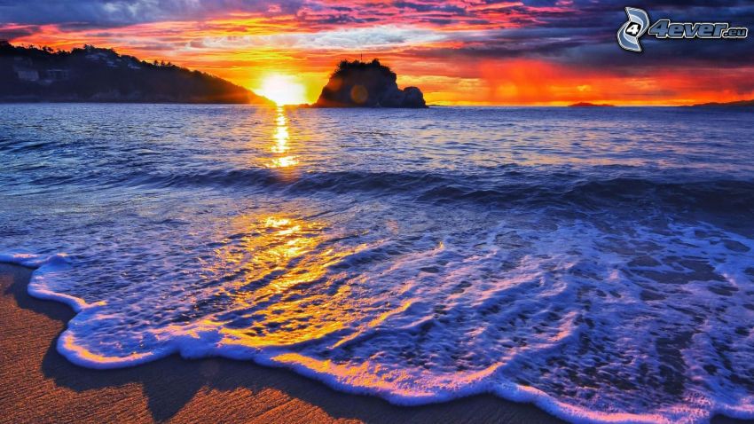 Sonnenuntergang auf dem Meer