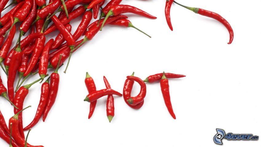 HOT, rote Chilischoten