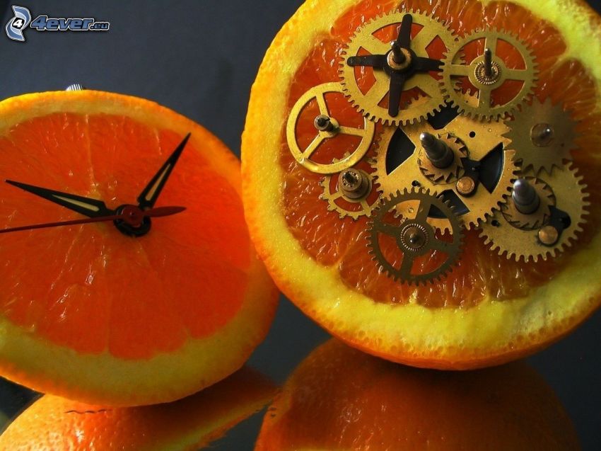 orange, Uhr