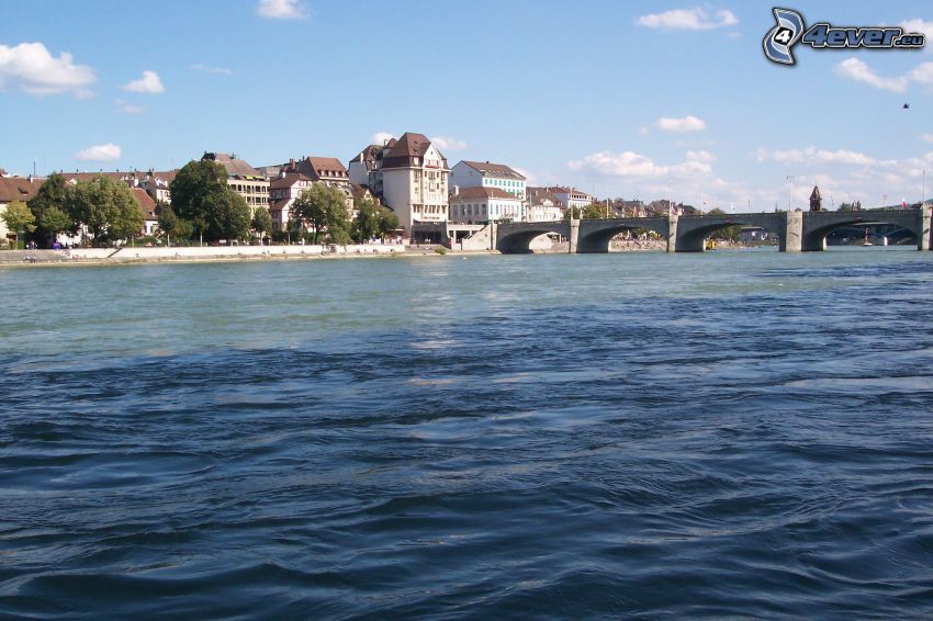 Rhein, Fluss, Häuser