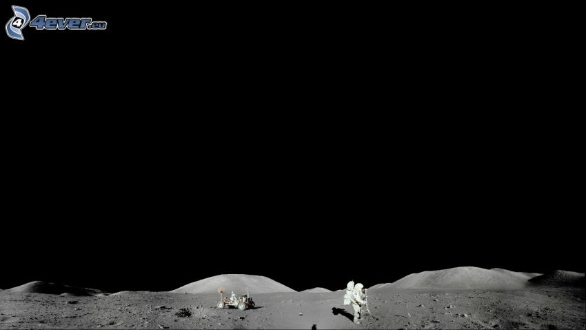 Raumfahrer, Mond, Apollo 17, Lunar Roving Vehicle LRV