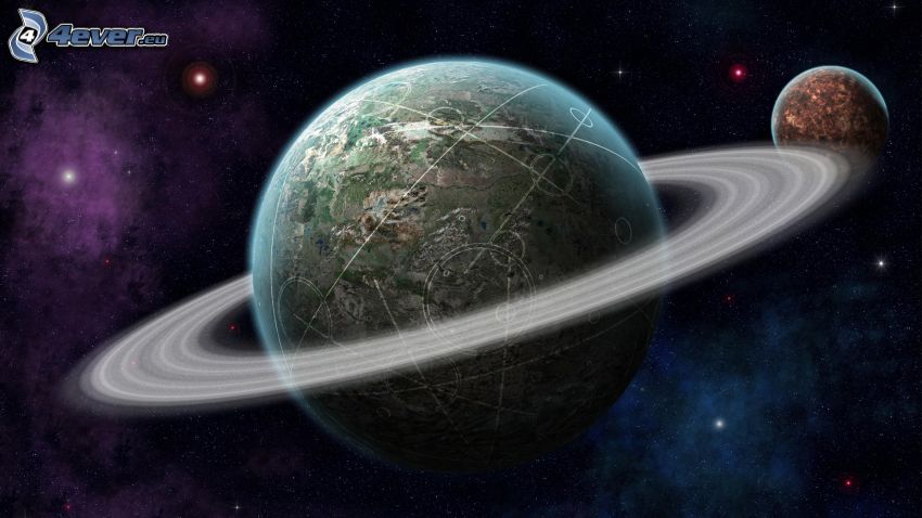 Saturn, Planet, Sci-fi