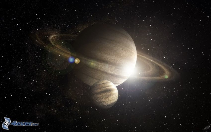 Saturn, Stern für den Planeten, Planeten, Sonne, Sterne