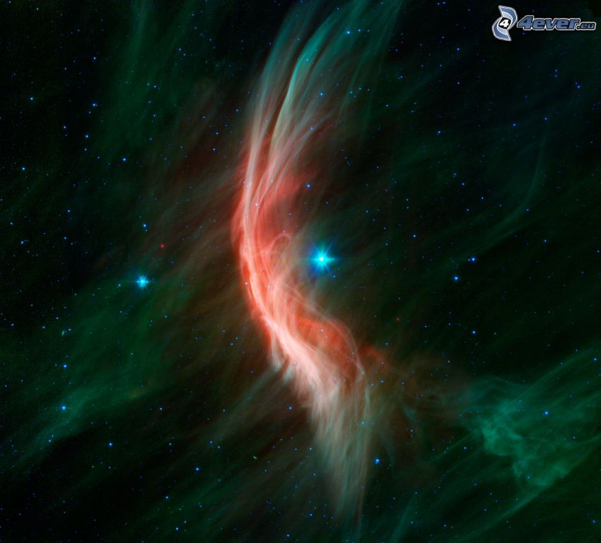 Zeta Ophiuchi, blaue Stern, Nebelfleck