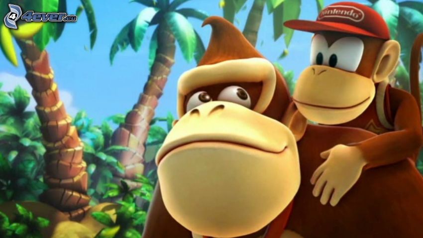Donkey Kong Country Returns, Gorilla, Palmen