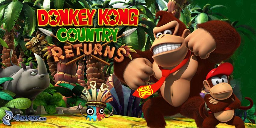 Donkey Kong Country Returns, Gorillas, Nashorn