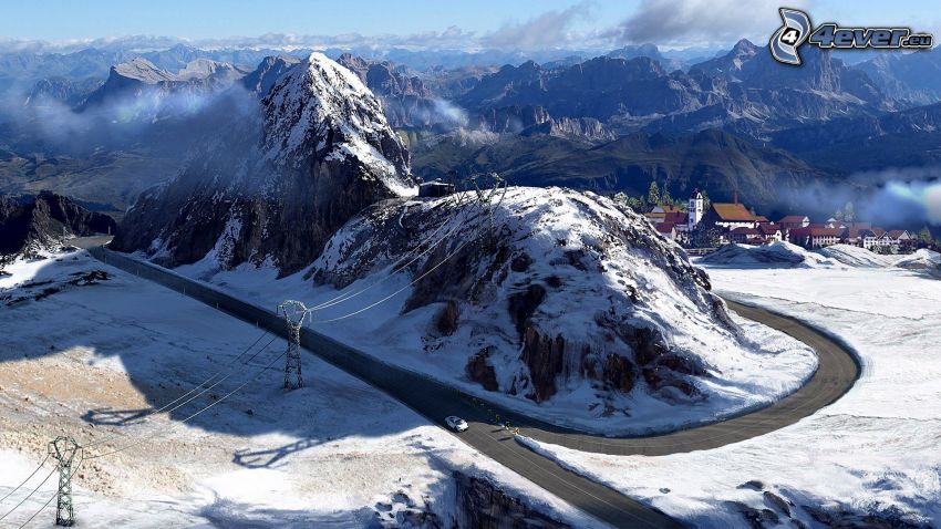Forza Motorsport 4, schneebedeckte Berge