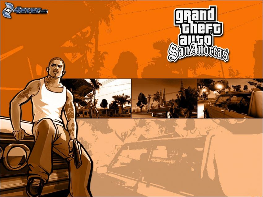 Grand Theft Auto, gangster, Mann mit einem Gewehr