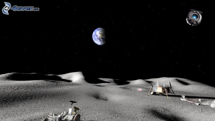 Portal, Erde, Mond, Lunar Roving Vehicle LRV