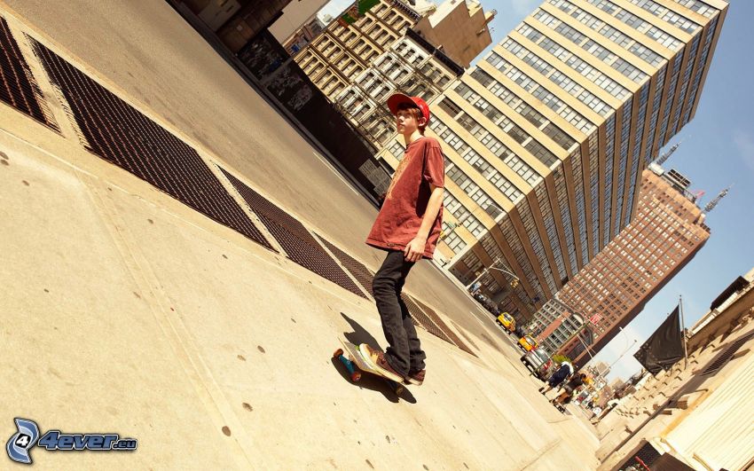 Skateboardfahren, City