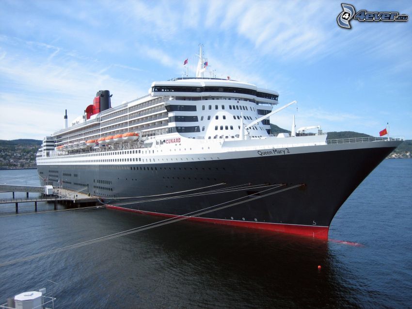 Queen Mary 2, Luxus-Schiff, Hafen
