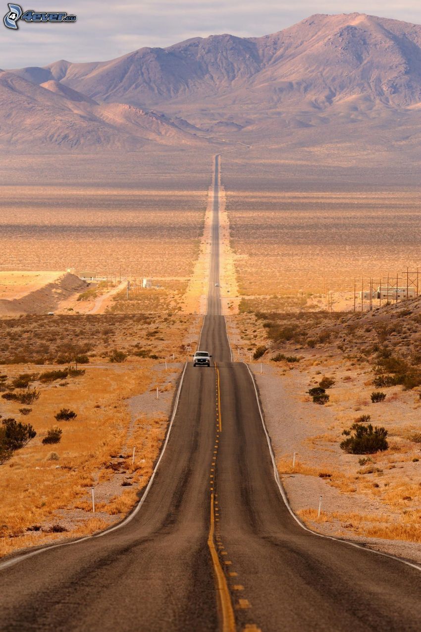 Straße, Death Valley, Hügel