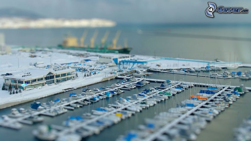 Yachthafen, diorama