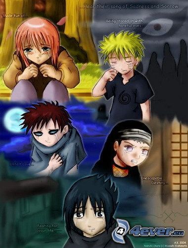 Naruto, Sakura, Gaara, Neji, Sasuke, Hinata