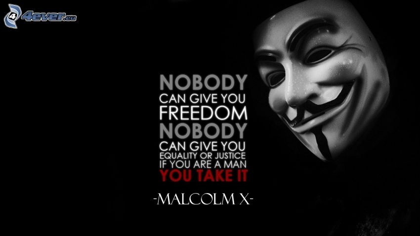 Anonymous, text, Freiheit