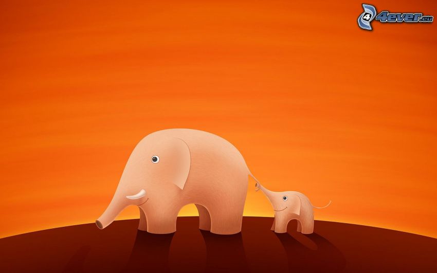 Cartoon-Elefanten, Jungtier
