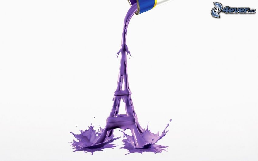 Eiffelturm, purpurrote Farbe
