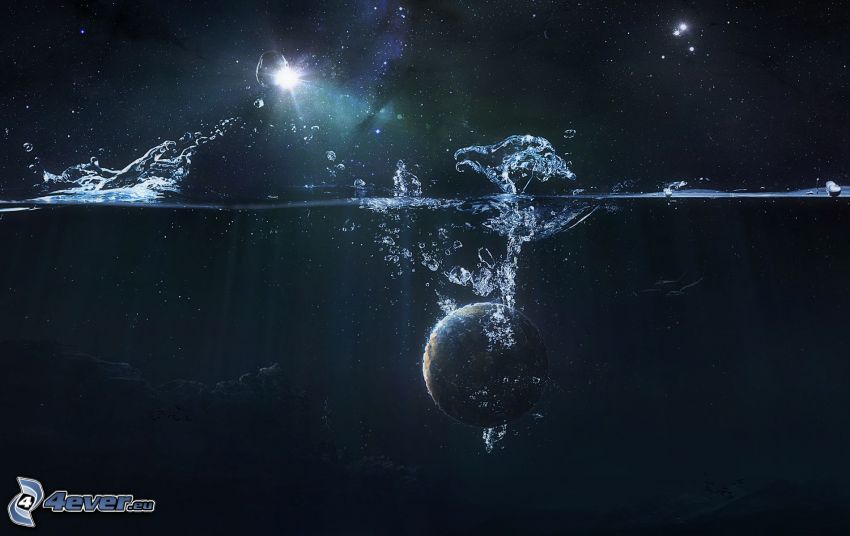Planet, Wasser, splash, Universum