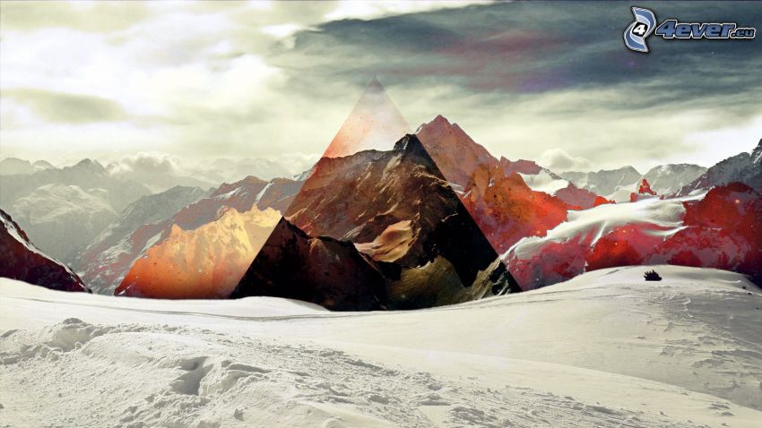 schneebedeckte Berge, Dreieck