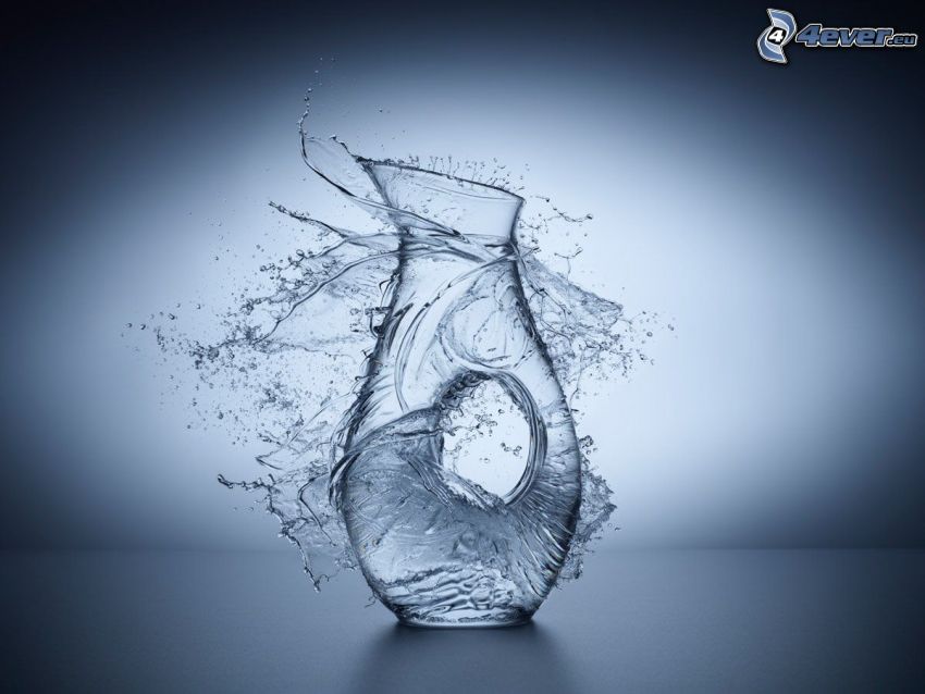 Vase, Wasser, digitale Kunst
