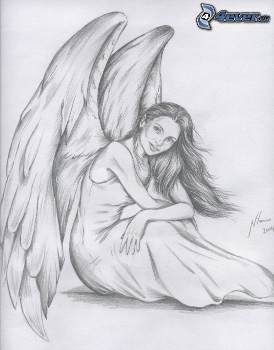gezeichneter Engel