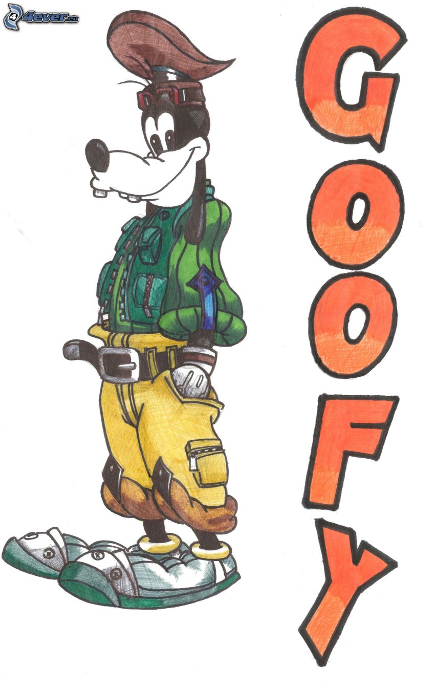 Goofy, cartoon Figur