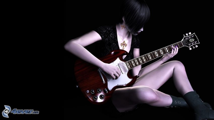 Mädchen mit Gitarre