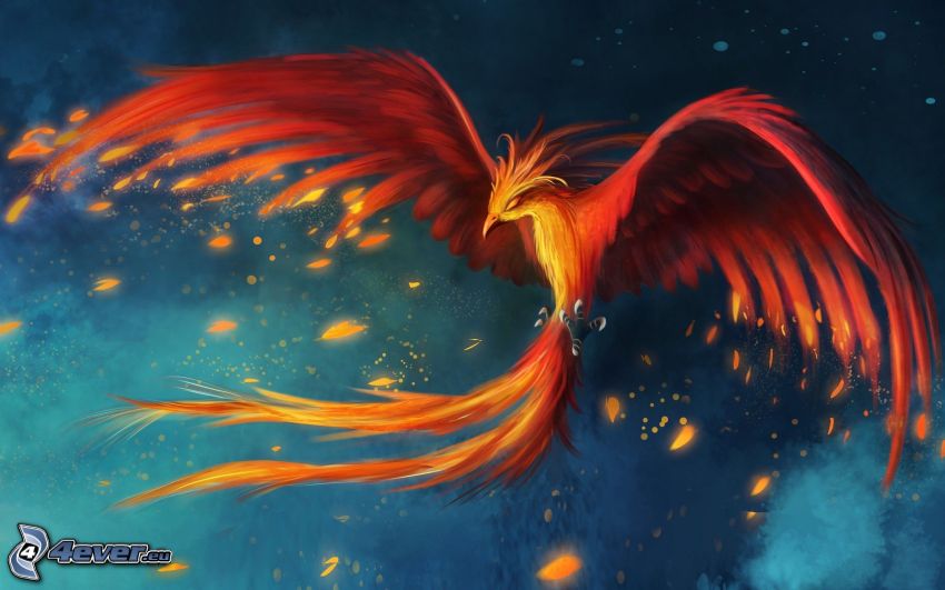 Phoenix, feuriger Vogel