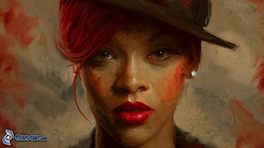 Rihanna, gezeichnete Frau