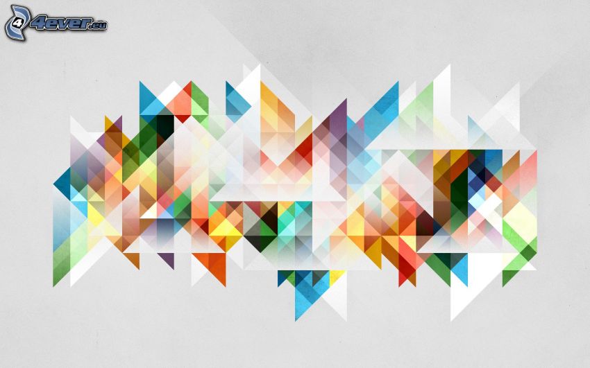 abstrakta trianglar, abstrakt bakgrund, färger