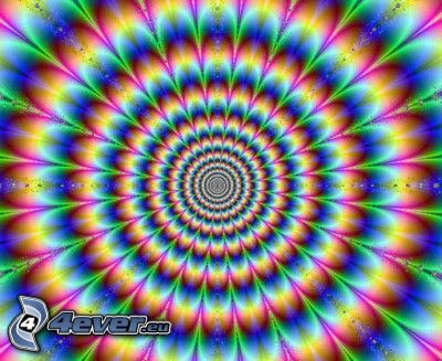 optisk illusion, cirklar