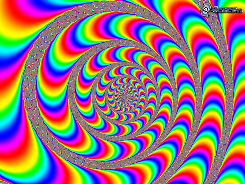 optisk illusion, spiral