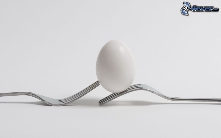 ägg, gaffel