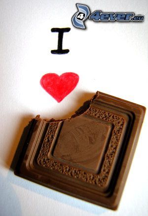 I love chocolate, hjärta