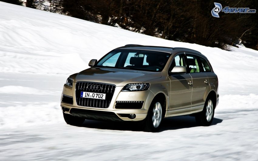 Audi Q7, fart, snö