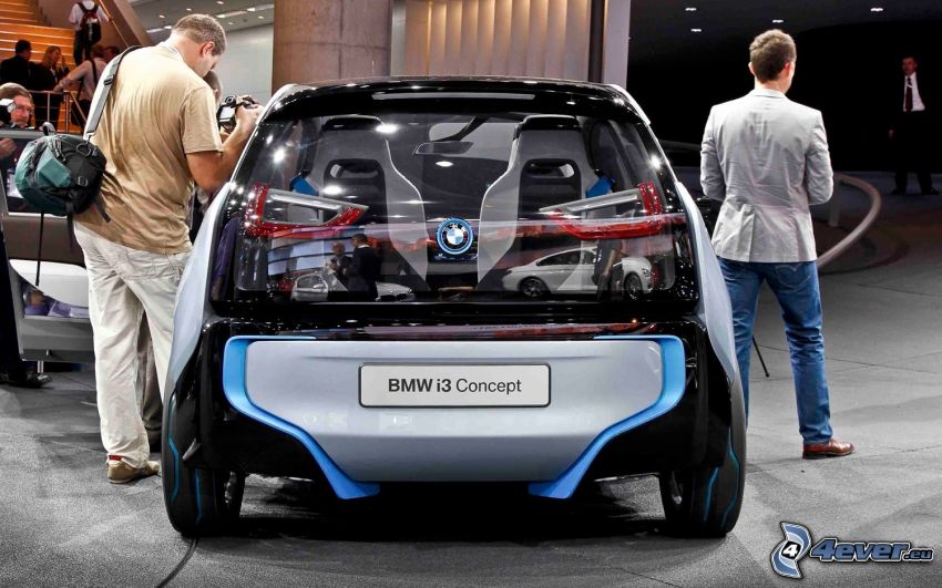 BMW i3 Concept, utställning, människor