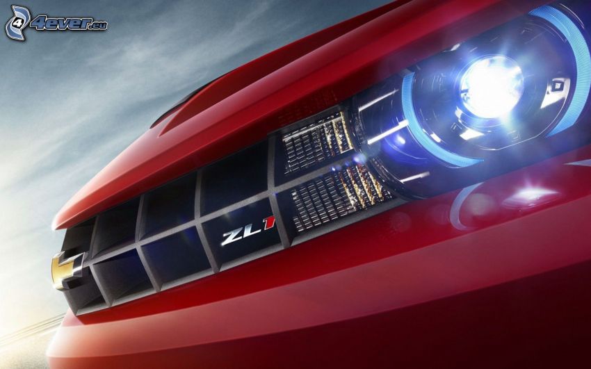 Chevrolet Camaro ZL1, strålkastare, frontgaller
