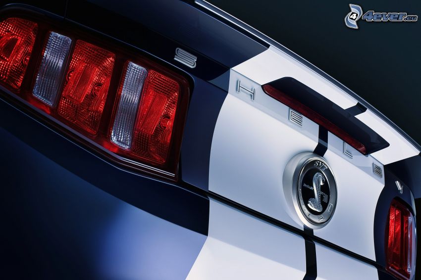 Ford Mustang Shelby GT500, bakljus, logo