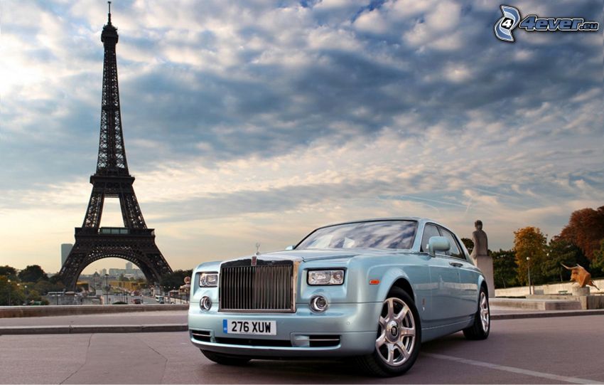Rolls Royce 102EX, Eiffeltornet, Frankrike, Paris