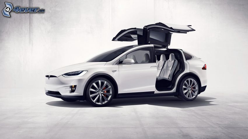 Tesla Model X, dörr, falcon doors