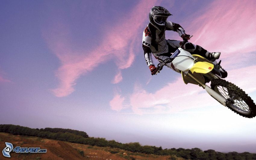 hopp på motorcykel, akrobatik, motocross