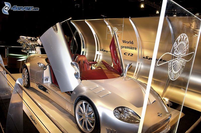 Spyker C12 Spyder, supersportbil, utställning, bilutställning
